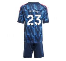 Arsenal Mikel Merino #23 Koszulka Wyjazdowa dzieci 2025-26 Krótki Rękaw (+ krótkie spodenki)